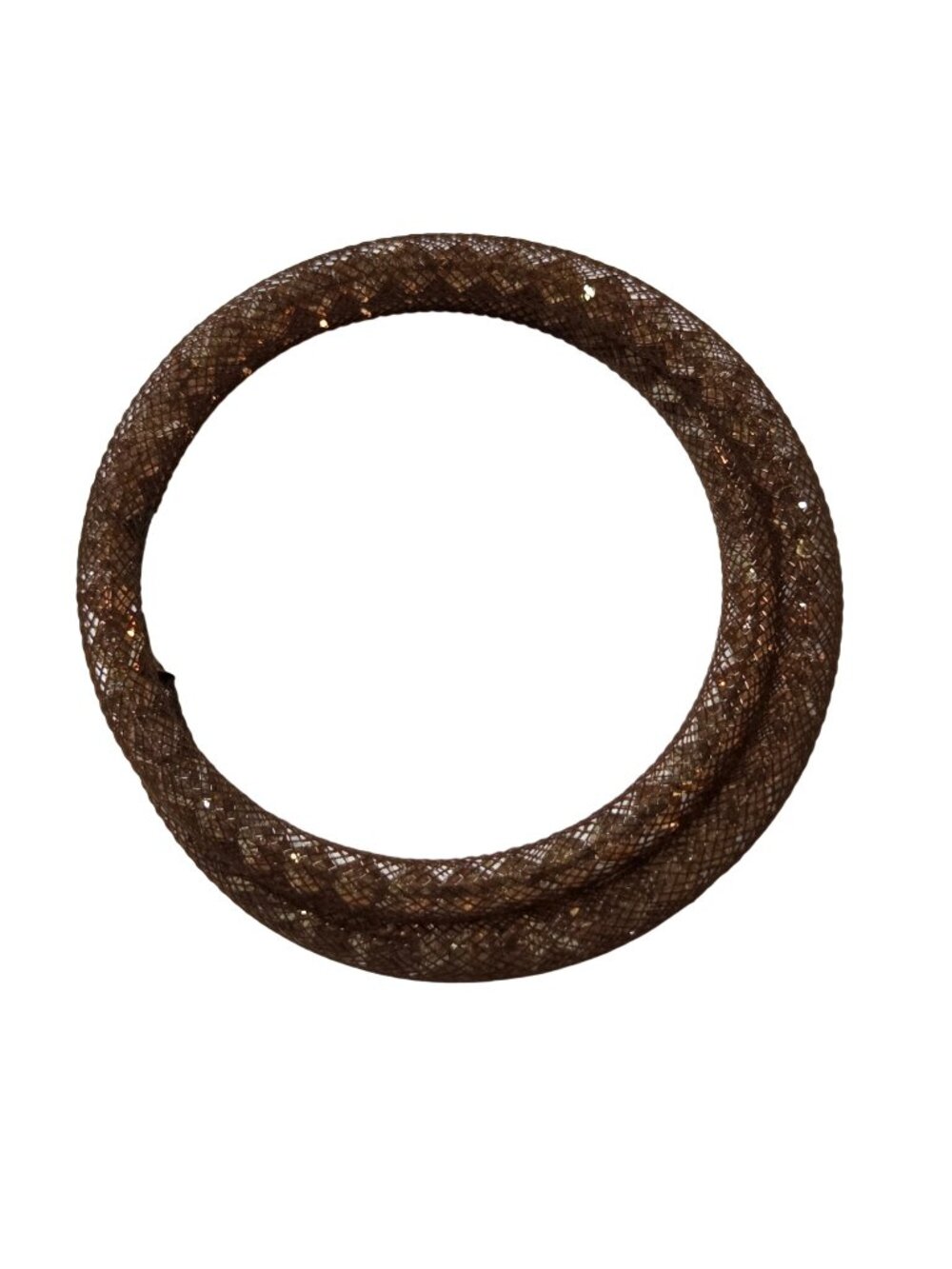 Retro 80s Brown Mesh Coil Bracelet Lightweight Stardust Cocktail Fashion Jewelry